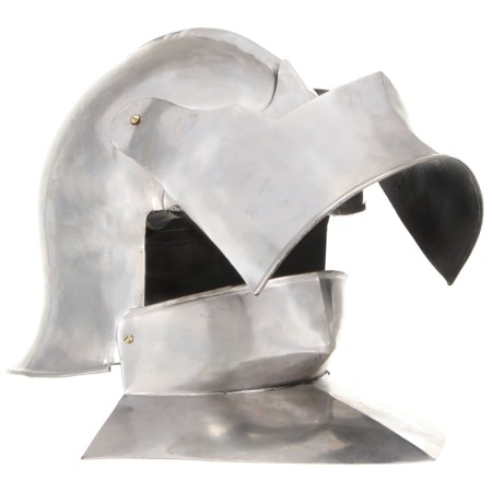 vidaXL Mittelalterlicher Ritterhelm Antik Replik LARP Silbern Stahl 