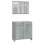 vidaXL Badmöbel-Set Grau Sonoma Holzwerkstoff vidaXL Badmöbel-Set Grau Sonoma Holzwerkstoff