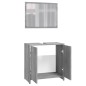 vidaXL Badmöbel-Set Grau Sonoma Holzwerkstoff vidaXL Badmöbel-Set Grau Sonoma Holzwerkstoff