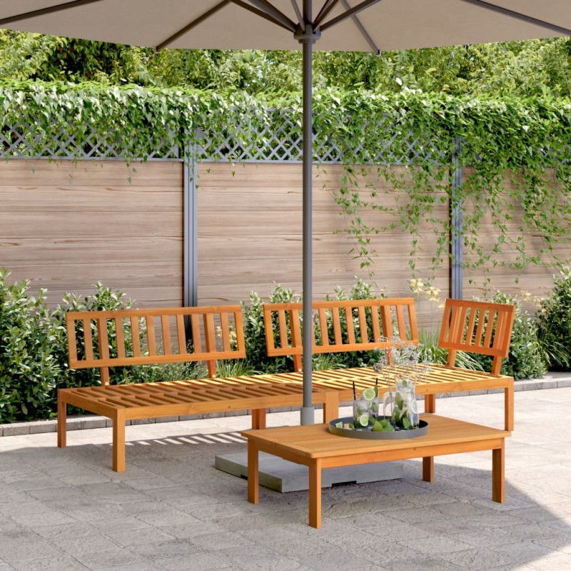 vidaXL 3-tlg. Garten-Sofagarnitur aus Paletten Massivholz Akazie vidaXL 3-tlg. Garten-Sofagarnitur aus Paletten Massivholz Akazie