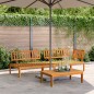 vidaXL 3-tlg. Garten-Sofagarnitur aus Paletten Massivholz Akazie vidaXL 3-tlg. Garten-Sofagarnitur aus Paletten Massivholz Akazie