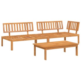 vidaXL 3-tlg. Garten-Sofagarnitur aus Paletten Massivholz Akazie