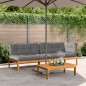 vidaXL 3-tlg. Garten-Sofagarnitur aus Paletten mit Kissen Akazienholz vidaXL 3-tlg. Garten-Sofagarnitur aus Paletten mit Kissen Akazienholz