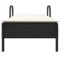 vidaXL Sonnenliege mit Rollen und Auflage Schwarz Poly Rattan vidaXL Sonnenliege mit Rollen und Auflage Schwarz Poly Rattan