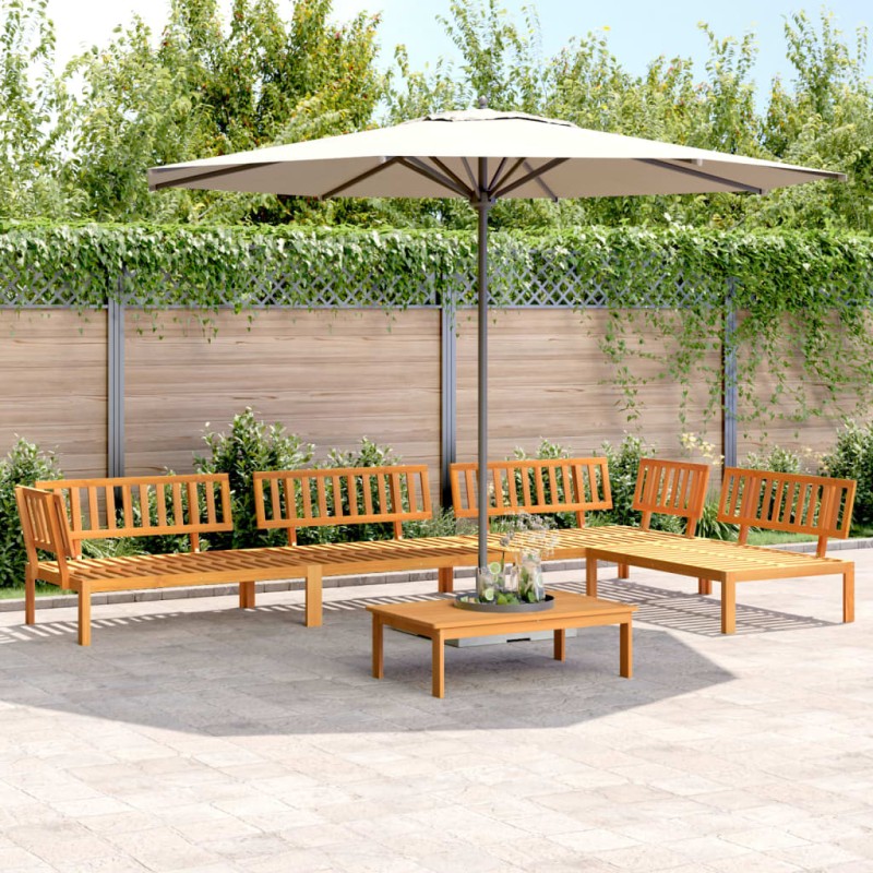 vidaXL 5-tlg. Garten-Sofagarnitur aus Paletten Massivholz Akazie vidaXL 5-tlg. Garten-Sofagarnitur aus Paletten Massivholz Akazie