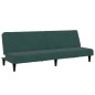 vidaXL Schlafsofa 2-Sitzer mit Fußhocker Dunkelgrün Samt vidaXL Schlafsofa 2-Sitzer mit Fußhocker Dunkelgrün Samt