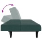 vidaXL Schlafsofa 2-Sitzer mit Fußhocker Dunkelgrün Samt vidaXL Schlafsofa 2-Sitzer mit Fußhocker Dunkelgrün Samt
