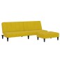 vidaXL Schlafsofa 2-Sitzer mit Fußhocker Gelb Samt vidaXL Schlafsofa 2-Sitzer mit Fußhocker Gelb Samt