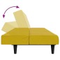 vidaXL Schlafsofa 2-Sitzer mit Fußhocker Gelb Samt vidaXL Schlafsofa 2-Sitzer mit Fußhocker Gelb Samt