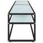 vidaXL TV-Schrank Weiß Marmor-Optik 200x40x40,5 cm Hartglas vidaXL TV-Schrank Weiß Marmor-Optik 200x40x40,5 cm Hartglas