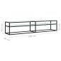 vidaXL TV-Schrank Weiß Marmor-Optik 200x40x40,5 cm Hartglas vidaXL TV-Schrank Weiß Marmor-Optik 200x40x40,5 cm Hartglas