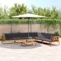 vidaXL 6-tlg. Garten-Sofagarnitur aus Paletten mit Kissen Akazienholz vidaXL 6-tlg. Garten-Sofagarnitur aus Paletten mit Kissen Akazienholz