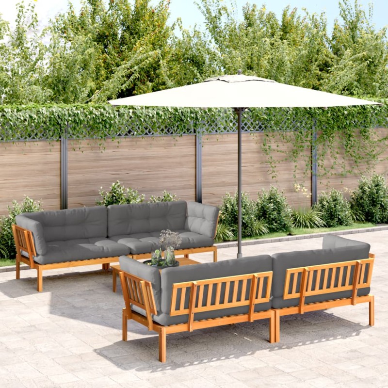 vidaXL 5-tlg. Garten-Sofagarnitur aus Paletten mit Kissen Akazienholz vidaXL 5-tlg. Garten-Sofagarnitur aus Paletten mit Kissen Akazienholz