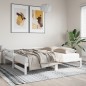 vidaXL Tagesbett Ausziehbar Weiß 90x200 cm Massivholz Kiefer vidaXL Tagesbett Ausziehbar Weiß 90x200 cm Massivholz Kiefer