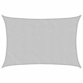 vidaXL Sonnensegel Hellgrau 5x3,5 m 100% Polyester Oxford