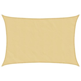 vidaXL Sonnensegel Sandfarbe 4,5x3 m 100% Polyester Oxford