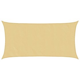 vidaXL Sonnensegel Sandfarbe 6x3 m 100% Polyester Oxford