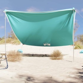 vidaXL Strand-Schattenzelt mit Sandsäcken Grün 304x300 cm