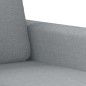 vidaXL 3-tlg. Sofagarnitur mit Kissen Hellgrau Stoff