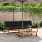 vidaXL Garten-Mittelsofas aus Paletten mit Kissen 2 Stk. Akazienholz vidaXL Garten-Mittelsofas aus Paletten mit Kissen 2 Stk. Akazienholz