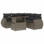 vidaXL 6-tlg. Garten-Sofagarnitur mit Kissen Grau Poly Rattan vidaXL 6-tlg. Garten-Sofagarnitur mit Kissen Grau Poly Rattan