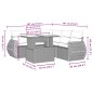 vidaXL 6-tlg. Garten-Sofagarnitur mit Kissen Grau Poly Rattan vidaXL 6-tlg. Garten-Sofagarnitur mit Kissen Grau Poly Rattan
