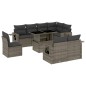 vidaXL 9-tlg. Garten-Sofagarnitur mit Kissen Grau Poly Rattan vidaXL 9-tlg. Garten-Sofagarnitur mit Kissen Grau Poly Rattan
