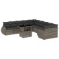 vidaXL 11-tlg. Garten-Sofagarnitur mit Kissen Grau Poly Rattan vidaXL 11-tlg. Garten-Sofagarnitur mit Kissen Grau Poly Rattan