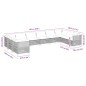 vidaXL 10-tlg. Garten-Sofagarnitur mit Kissen Grau Poly Rattan vidaXL 10-tlg. Garten-Sofagarnitur mit Kissen Grau Poly Rattan