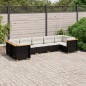 vidaXL 7-tlg. Garten-Sofagarnitur mit Kissen Schwarz Poly Rattan vidaXL 7-tlg. Garten-Sofagarnitur mit Kissen Schwarz Poly Rattan