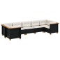 vidaXL 7-tlg. Garten-Sofagarnitur mit Kissen Schwarz Poly Rattan vidaXL 7-tlg. Garten-Sofagarnitur mit Kissen Schwarz Poly Rattan