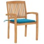 vidaXL Stapelbare Gartenstühle mit Kissen 8 Stk. Massivholz Teak vidaXL Stapelbare Gartenstühle mit Kissen 8 Stk. Massivholz Teak