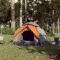 vidaXL Kuppel-Campingzelt 4 Personen Grau und Orange Quick Release vidaXL Kuppel-Campingzelt 4 Personen Grau und Orange Quick Release