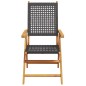 vidaXL Gartenstühle 2 Stk. Schwarz Massivholz Akazie und Poly Rattan vidaXL Gartenstühle 2 Stk. Schwarz Massivholz Akazie und Poly Rattan
