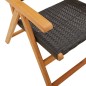 vidaXL Gartenstühle 2 Stk. Schwarz Massivholz Akazie und Poly Rattan vidaXL Gartenstühle 2 Stk. Schwarz Massivholz Akazie und Poly Rattan