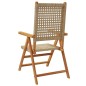 vidaXL Gartenstühle 2 Stk. Beige Massivholz Akazie und Poly Rattan vidaXL Gartenstühle 2 Stk. Beige Massivholz Akazie und Poly Rattan