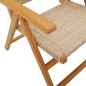 vidaXL Gartenstühle 2 Stk. Beige Massivholz Akazie und Poly Rattan vidaXL Gartenstühle 2 Stk. Beige Massivholz Akazie und Poly Rattan