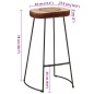 vidaXL Barhocker 2 Stk. Dunkelbraun 44x37,5x78 cm vidaXL Barhocker 2 Stk. Dunkelbraun 44x37,5x78 cm