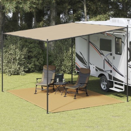 vidaXL Zeltteppich Sandfarbe 300x400 cm HDPE