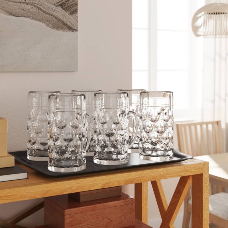 vidaXL Bierkrüge mit Henkel Glas 6 Stk. 500 ml vidaXL Bierkrüge mit Henkel Glas 6 Stk. 500 ml