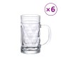 vidaXL Bierkrüge mit Henkel Glas 6 Stk. 500 ml vidaXL Bierkrüge mit Henkel Glas 6 Stk. 500 ml