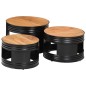 vidaXL Beistelltische Fass-Design 3 Stk. Massivholz Akazie vidaXL Beistelltische Fass-Design 3 Stk. Massivholz Akazie
