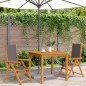 vidaXL Gartenstühle 2 Stk. Anthrazit Massivholz Akazie & Stoff vidaXL Gartenstühle 2 Stk. Anthrazit Massivholz Akazie & Stoff
