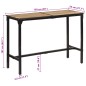 vidaXL Bartisch 150x55x107 cm Raues Massivholz Mango vidaXL Bartisch 150x55x107 cm Raues Massivholz Mango