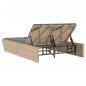vidaXL Doppel-Sonnenliege mit Auflagen Beige Poly Rattan vidaXL Doppel-Sonnenliege mit Auflagen Beige Poly Rattan