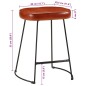 vidaXL Barhocker 2 Stk. Dunkelbraun 40x29,5x53 cm vidaXL Barhocker 2 Stk. Dunkelbraun 40x29,5x53 cm
