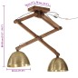 vidaXL Deckenleuchte 25 W Antik-Messing 29x18x85 cm E27 vidaXL Deckenleuchte 25 W Antik-Messing 29x18x85 cm E27