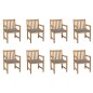 Gartenstühle 8 Stk. mit Grauen Kissen Massivholz Teak Gartenstühle 8 Stk. mit Grauen Kissen Massivholz Teak