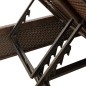 vidaXL Doppel-Sonnenliege mit Auflagen Braun Poly Rattan vidaXL Doppel-Sonnenliege mit Auflagen Braun Poly Rattan