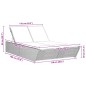 vidaXL Doppel-Sonnenliege mit Auflagen Braun Poly Rattan vidaXL Doppel-Sonnenliege mit Auflagen Braun Poly Rattan